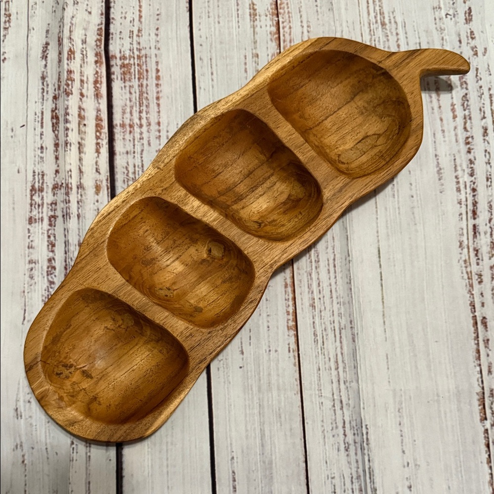 Wooden Tray with Compartments